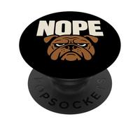 Funny Bulldog Grumpy Dog Antisocial Dont Talk To Me PopSockets Adhesive PopGrip