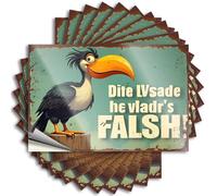 Funny Bumper Sticker Adventurous Toucan Promotes Honest Leadership Stickers 10Pcs Man Cave Wall Decor Car Stickers and Decals(12X18CM)