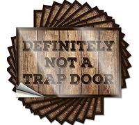 Funny Bumper Sticker Definitely Not A Trap Funny Sticker 10 Pcs Car Stickers for Men No Stupid People Sign(12X18CM)