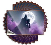 Funny Bumper Sticker Knight in Armor Stands Before A Full Moon Stickers 10Pcs Sarcastic Signs Funny Signs for Home Decor(12X18CM)