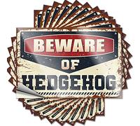 Funny Bumper Stickers Beware of Hedgehog Funny Sticker 10 Pcs Car Stickers for Women Bumper Sticker(6X9CM)