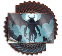 Funny Bumper Stickers Dark Fantasy: The Demon Lord and His Horned Creatures Under The F Stickers 10Pcs Bumper Stickers Stickers for Your Car(12X18CM)