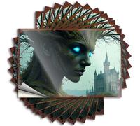 Funny Bumper Stickers Enchanted Forest Guardian: A Mystical Fantasy Portrait Stickers 10Pcs Bumper Stickers Stickers for Your Car(12X18CM)