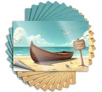 Funny Bumper Stickers for Adults Beach Escape: My Perfect Place Stickers 10Pcs Funny Stickers for Cars(8X12CM)
