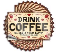 Funny Bumper Stickers for Adults Boost Energy, Do Stupid Things Faster Stickers 10Pcs Funny Stickers for Cars(8X12CM)