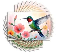 Funny Bumper Stickers for Adults Colorful Hummingbird in A Garden of Flowers Stickers 10Pcs Car Bandaid Sticker Funny Car Stickers(12X18CM)