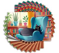 Funny Bumper Stickers for Adults Cozy Home with Black Cat and Plants Stickers 10Pcs Car Bandaid Sticker Funny Car Stickers(12X18CM)