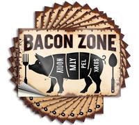 Funny Bumper Stickers for Adults Exploring The Culinary Delights of Bacon Stickers 10Pcs Car Bandaid Sticker Funny Car Stickers(12X18CM)
