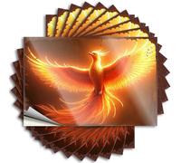 Funny Bumper Stickers for Adults Golden Phoenix Rising: A Mythical Bird of Fire Stickers 10Pcs Funny Car Sticker Man Cave Bar(6X9CM)