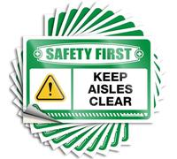 Funny Bumper Stickers for Adults Safety First Keep Aisles Clear Stickers 10Pcs Bumper Stickers Prank Stickers(8X12CM)