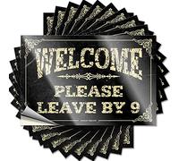 Funny Bumper Stickers for Adults Welcome Please Leave By 9 Funny Sticker 10 Pcs Car Stickers for Windows Stickers for Cars(8X12CM)