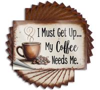 Funny Bumper Stickers Morning Coffee Motivation Stickers 10Pcs Car Stickers for Women Funny Stickers for Cars(12X18CM)
