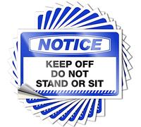 Funny Bumper Stickers Notice Keep Off Do Not Stand Or Sit Stickers 10 Pcs Car Stickers for Men Funny Room Signs(6X9CM)