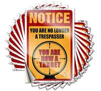 Funny Bumper Stickers Notice You are No Longer A Trespasser Funny Sticker 10 Pcs Car Stickers for Men Funny Room Signs(6X9CM)