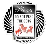 Funny Bumper Stickers Please Don’T Feed The Goats, No Matter What They Say Funny Sticker 10 Pcs Decals for Cars Car Window Stickers(8X12CM)