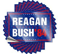 Funny Bumper Stickers Reagan Bush 84 Campaign Funny Sticker 10 Pcs Tool Box Stickers Prank Stickers(6X9CM)