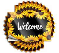 Funny Bumper Stickers Welcome to The Sunflower Festival Stickers 10Pcs Car Stickers for Women Funny Stickers for Cars(12X18CM)