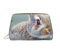 Funny Bunny Rabbit Printed Cosmetic Bags for Women Mom, Large PVC Leather Travel Makeup Bag Cute Gifts Toiletry Bag with Zipper