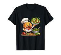 Funny Burger Chef Holding Fresh Veggie Salad T-Shirt