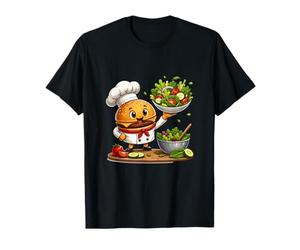 Funny Burger Chef Holding Fresh Veggie Salad T-Shirt