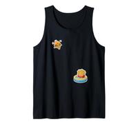 Funny Burger Jumping Into French Fries Pool Float Kawaii Tank Top