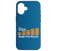 Funny Burger Quote Size Really Does Matter BBQ Burger Lover Case for iPhone 16