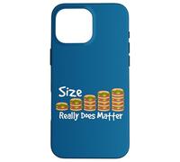 Funny Burger Quote Size Really Does Matter BBQ Burger Lover Case for iPhone 16 Pro Max