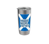 Funny Burns Supper Haggis NEEPS TATTIES Stainless Steel Insulated Tumbler