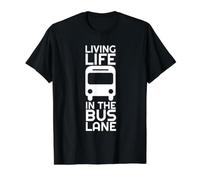 Funny Bus Lane Coach Transport School Bus Driver Value Graphic T-Shirt, Men, Black, XL