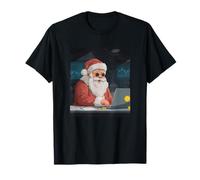 Funny Business Santa Crypto and Laptop T-Shirt