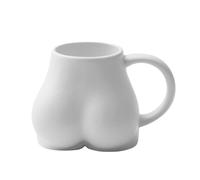 Funny Butt Coffee Ceramic Tea 300ml | Butt Coffee Milk Tea White Ceramic Novelty Gift for Home Office Accessory and Div