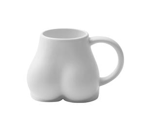Funny Butt Coffee Ceramic Tea 300ml | Butt Coffee Milk Tea White Ceramic Novelty Gift for Home Office Accessory and Div