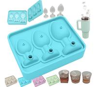 Funny Butt Plug Shaped Ice Cube Mold,Prank Ice Cube Mold,Adult Prank Bachelor Bachelorette Party Ice Cube Molds,Novelty Silicone Prank Anal Plug Ice Cube Mold Tray for Bar,Cocktails,Whiskey,Coffee