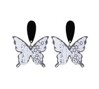 Funny Butterfly Drop Dangle Earrings Chinese Retro Statements Acrylic Butterfly Earrings Creative Colorful Insect Butterfly Earrings Jewelry for Women Girls, Acrylic, No Gemstone