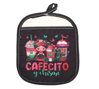 Funny Cafecito Y Chisme Oven Mitt Cute Mexican Coffee Oven Mitt Cafecito Y Chisme Latina Gift Concha Pun Gift for Women (Cafecito Y Chisme O-Mitt-PY2)