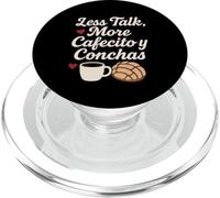 Funny Cafecito y Conchas Lover Saying Latina Coffee Quote PopSockets PopGrip for MagSafe