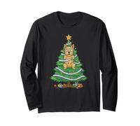 Funny Cairn Terrier Christmas Tree Lights Kids Mens Womens Long Sleeve T-Shirt