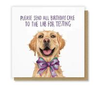 Funny Cake Lab Testing Birthday Card - Hand Painted and Printed in the UK