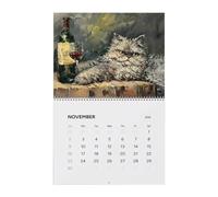 Funny Calendar 2026 | Thick Paper Weekly Yearly Planner | Funny Drunken Cat Wall Calendar | for Home Office Classroom Family New Year Christmas Schedule Academic Appointment