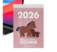 Funny Calendar 2026,with Rope Pony Cute Tear-Off Home Decor | Daily Planner Calendar - for Habit Reading Health Study School Task Home Cleaning Exercise Vacation Party Birthday Travel