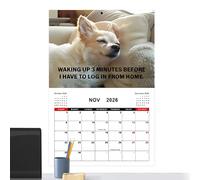 Funny Calendar, Puppy Monthly Wall Calendar, Creative 2026 Working Dog Planner for Table Organizing Workplace Planning Friends School Home Family