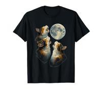Funny Calico Cats Meowing at the Moon Calico Cat Lovers T-Shirt