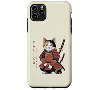 Funny Calico Courage Cute Samurai Ninja Cat Case for iPhone 11 Pro Max