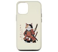 Funny Calico Courage Cute Samurai Ninja Cat Case for iPhone 12/12 Pro