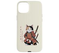 Funny Calico Courage Cute Samurai Ninja Cat Case for iPhone 15 Plus