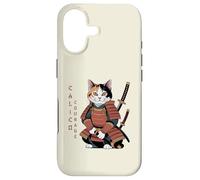 Funny Calico Courage Cute Samurai Ninja Cat Case for iPhone 17