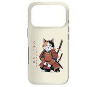 Funny Calico Courage Cute Samurai Ninja Cat Case for iPhone 17 Pro