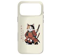 Funny Calico Courage Cute Samurai Ninja Cat Case for iPhone 17 Pro Max