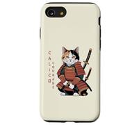 Funny Calico Courage Cute Samurai Ninja Cat Case for iPhone SE (2020) / 7/8