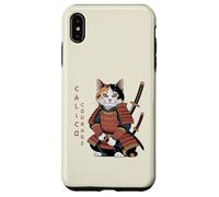 Funny Calico Courage Cute Samurai Ninja Cat Case for iPhone XS Max